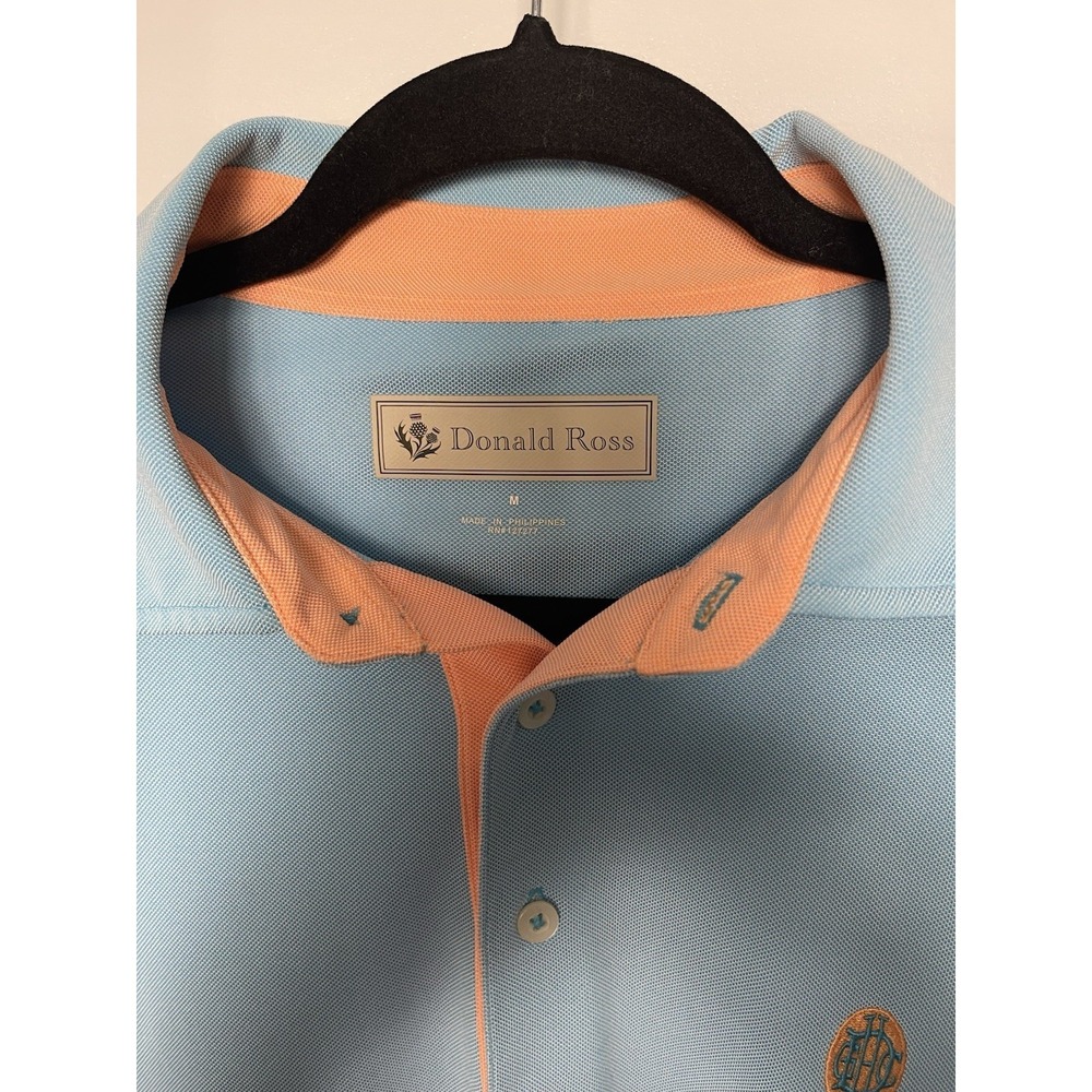 Donald Ross Medium Polo Blue With Orange Accents Druid Hills Golf Club - Picture 3 of 5